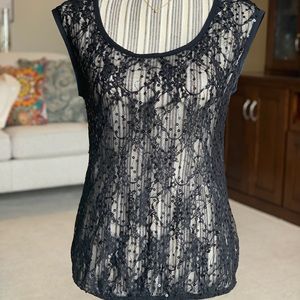 Moda International sheer sparkly top